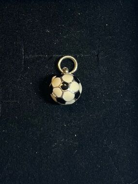 Sterling silver soccer ball charm